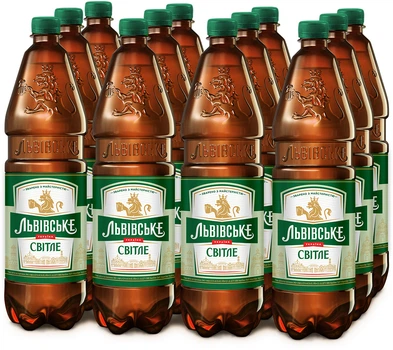 Львівське Світле фільтроване 1,2 л × 12, ПЕТ