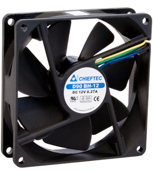 Вентилятор Chieftec Thermal Killer AF-0925PWM, 90мм, 2600 об/мин, 4pin PWM/Molex, 33dBa