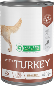 Влажный корм для взрослых собак Nature's Protection Nature’s Protection with Turkey с индюшкой 400 г (KIK45601) (4771317456014)