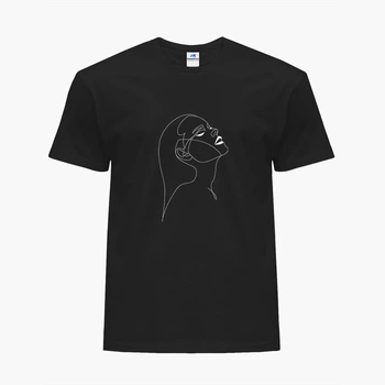 Футболка женская Контурный минимализм (Contour minimalism)&nbsp; (8976-1788-2) M Черная