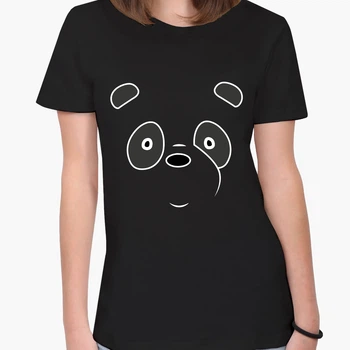 Футболка женская Вся правда о медведях Панда (We Bare Bears Panda) (8976-2661-5) XXL Черная