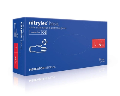 Рукавички нітрилові Nitrylex® Basic нестерильні неприпудрені L (6736079)