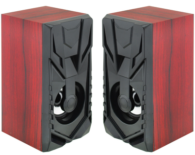 Колонки для ПК компьютера Prime FT-858AC 220V Red Wooden (7627)