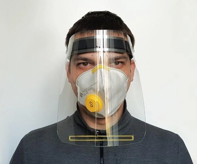 Ізолююча маска для обличчя БРТ Захисний прозорий щиток із застібкою