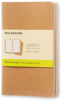 Набор записных книг Moleskine Cahier 9 x 14 см 3 шт по 64 страницы без линовки Бежевый (9788883704949)