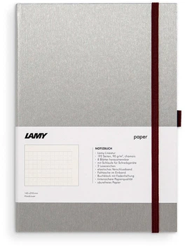 Записная книга Lamy A5 192 страницы в линейку Хром и Пурпур (4014519721055)