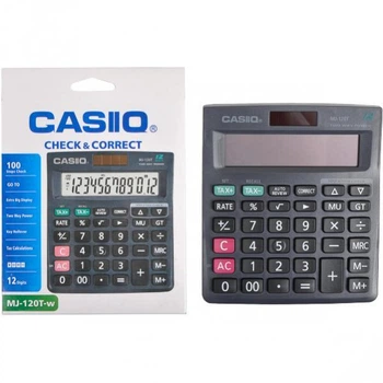 Калькулятор GasIIQ MJ-120T-w 1 Чорний 91х140х35 мм