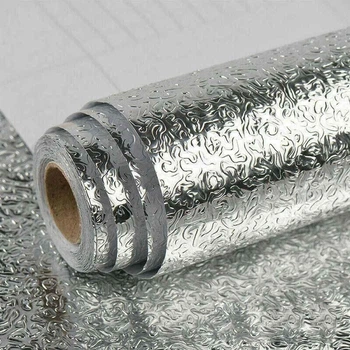 Самоклеющаяся пленка 40x200 см серебристая (6051-2)