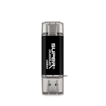 Флэш накопитель SUPER DuoDuo USB 3.0 /USB - Type C 16GB (черный)
