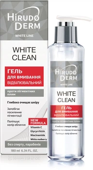 Вибілювальний гель для вмивання Біокон Hirudo Derm White Line White Clean (4820008318732)