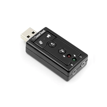 Внешняя звуковая карта Lesko USB Спартак 3D Sound 7.1 подключение наушников и микрофона к ноутбуку ПК (F_4047-11790)