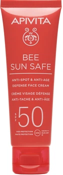 Сонцезахисний крем для обличчя Apivita Bee Sun Safe SPF50 Проти пігментних плям для захисту від старіння 50 мл (5201279080181)