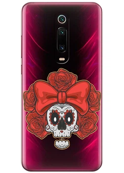 Силиконовый чехол iSwag для Xiaomi Redmi K20 Pro Готический череп (M4363)