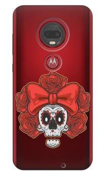 Силиконовый чехол iSwag для Moto G7 Готический череп (M3901)