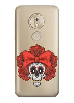 Силиконовый чехол iSwag для Moto G7 Play Готический череп (M4033)