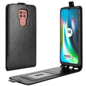 Чохол IETP для Motorola Moto E7 Plus фліп вертикальний шкіра PU Чорний