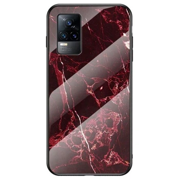 Чехол с рисунком Deexe Gradient Pattern для VIVO V21e - Red