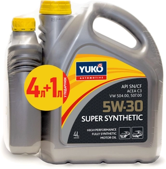 Моторна олива Yuko Super Synthetic C3 5W-30 4 л + 1 л (4820070245660_stock)