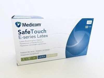 Перчатки MEDICOM SafeTouch латексные смотровые припудренные 100 шт (размер L)