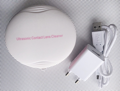 Ультразвуковий очищувач контактних лінз Jeken СE-3500 біло-рожевий