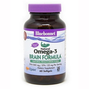 Омега-3 Формула для Мозга, Bluebonnet Nutrition, Omega-3 Brain Formula, 60 капсул
