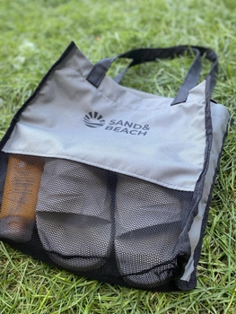 Пляжная сумка Sand&Beach Серый (сумка для песочницы с сетчатым дном) 