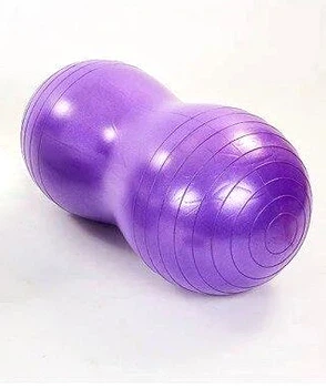 Мяч для фитнеса Wealis Peanut 45х90 см фиолетовый (овальный двойной фитбол орех-арахис, гимнастический мяч для беременных) WS-P90-V