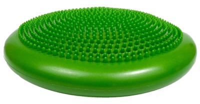 Балансировочная массажная подушка EasyFit темно-зеленая (сенсомоторный массажный балансировочный диск для баланса и массажа)