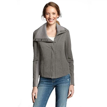 Жакет Eddie Bauer Womens Asymmetrical Versa Knit Jacket HTR GRAY L Серый (7483HGY)