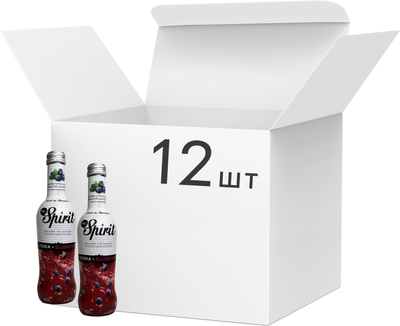 Упаковка напитка алкогольного MG Spirit VODKA BLUBERY 0.275 л 5.5% х 12 шт (18411640001378)