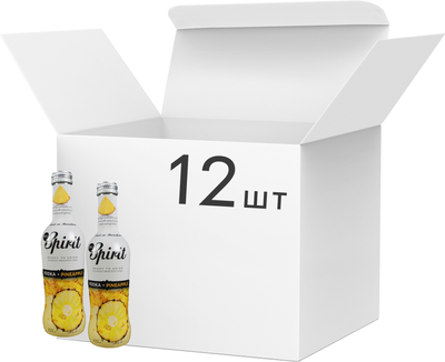 Упаковка напитка алкогольного MG Spirit VODKA PINEAPPLE 0.275 л 5.5% х 12 шт (18411640001095)