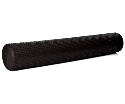 Массажный ролик EasyFit Foam Roller 90 см черный (легкий мягкий роллер, валик, цилиндр МФР и йоги, массажер для спины, ног, рук, шеи) EFFM90-BK