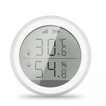 Умный датчик температуры и влажности воздуха термогигрометр Haozee ZigBee Temperature And Humidity Sensor приложение Tuya (ZM102SW)