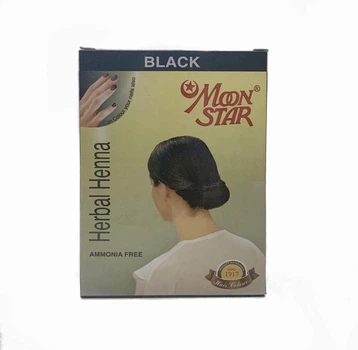 Натуральна фарба-хна для волосся Moon Star 10 р Чорна (24051981)