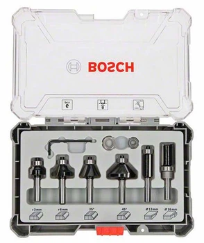 Набір кромкових фрез Bosch Trim&Edging 8 мм, 6 шт (2607017469)
