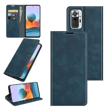 Чохол Taba Retro-Skin для Xiaomi Redmi Note 10 Pro книжка шкіра PU з візитницею синій