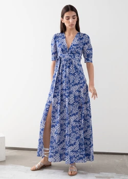 Плаття жіноче & OTHER STORIES Floral Cotton Blend Coffee Bean Midi Dres 36