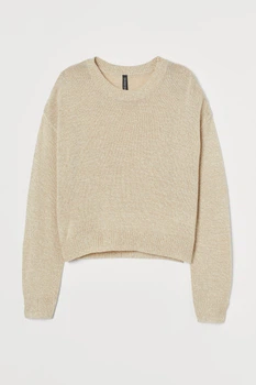 Джемпер H&M XS бежевий меланж 22079025182