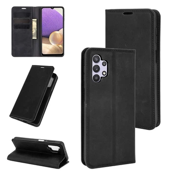 Чехол Taba Retro-Skin для Samsung Galaxy A32 / A325 книжка кожа PU с визитницей черный