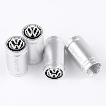 Колпачки на ниппель для Фольксваген Alitek Sports Silver Volkswagen, 4 шт (67403)