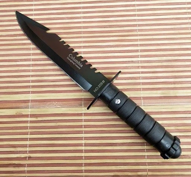 Охотничий нож нескладной Туристический Для кемпинга рыбалки NO229 Черный