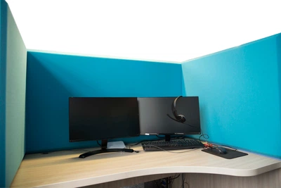 Акустична ширманакладка для офісних столів Ecosound Quadro Screen Multicolor 50 100х50 см Зелений