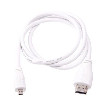 Кабель Micro HDMI-HDMI для Raspberry PI 4, белый, 1m