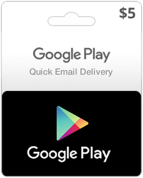 Подарочная карта Google Play Gift Card на сумму 5 USD, US-регион