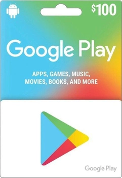 Подарочная карта Google Play Gift Card на сумму 100 USD, US-регион