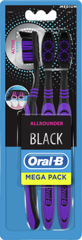 Набір зубних щіток Oral-B Всебічне чищення Black середня 3 шт. (3014260101503)