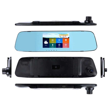 Видеорегистратор-зеркало AKLINE DVR L505C автомобильный с двумя камерами и микрофоном (черный) Original
