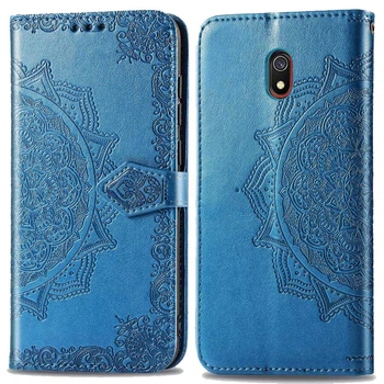 Кожаный чехол-книжка Art Case с визитницей для Xiaomi Redmi 8a Синий Без бренда