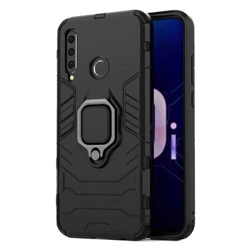 Ударопрочный чехол Transformer Ring for Magnet для Vivo Y15 / Y17 Черный / Soul Black Без бренда