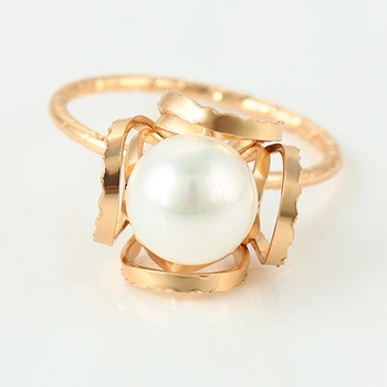Кольцо Xuping 15457 искусственные жемчужины позолота 18K16